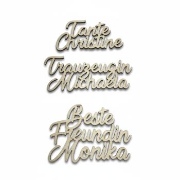 Platzkarten, Namensschilder, Namensschild aus Holz Hochzeit personalisiert Tischkarte mit Name